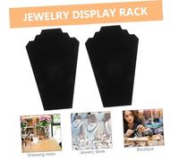 Cabilock 5pcs Necklace Display Stand Jewelry Organizer Holder for Store and Home Portable Tabletop Chain Showcase Rack Tangle Black Large Display