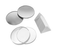Cabilock 5pcs Optical Glass Lens Set Convex Concave Physics Teaching Tools for Experiment Learning Aids Science Lab Reflection Refraction Transparent Scratch-resistant Lenses