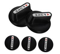 Cabilock 5pcs Plastic Gas Stove Knobs Replacement for Bbq Grill and Oven Cooktop Heat Resistant Smooth Operation Quick Installation and Fireproof Controls for Home and Commercial Use