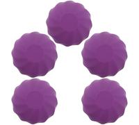 Cabilock 5pcs Purple round Refillable Lip Balm Tubes Portable Lipstick Containers DIY Lip Gloss Holders and Organizers for Travel and Care