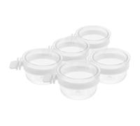 Cabilock 5pcs Pvc Bird Cage Feeder Feeding Basin for Bird Multifunctional Fix on The Cage Large Capacity Bowls for Parrot Hamster Daily Use