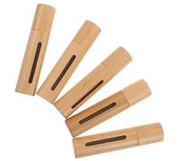 Cabilock 5pcs Refillable Bamboo Roller Bottles Leakproof Essential Oil Vials with Inner Roll Perfume Aromatherapy Travel Use Portable Fragrance Containers for Women
