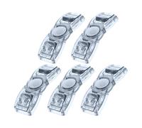 Cabilock 5pcs Replacement Sport Goggle Clip Swim Goggles Buckles with Snap Structure Secure Fit Design Black Wear-resistant Plastic for Youth Adults Training Racing Events