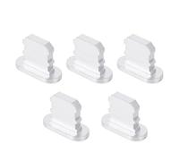 Cabilock 5Pcs Silver Charging Port Protectors Dustproof Plugs Compatible with Iphone Mobile Phones Stopper Covers to Prevent Dirt and Lint