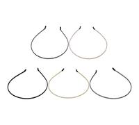 Cabilock 5pcs Simple Cloth Headbands for Women, Thin Grey Hair Accessories That Hold Hair Tightly and Are Not Easily Broken, for Family Gathering and Concerts