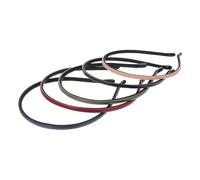 Cabilock 5pcs Simple Skinny Leather Headbands Thin Solid Hair Hoops for Girls Womens Hair Accessories for Daily Wear Special Occasions as Headwear Prop