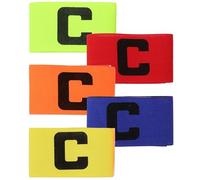 Cabilock 5pcs Soccer Captain Armbands Elastic Adjustable Football Bands Breathable Nylon Wrist Badges for Team Sports Basketball Baseball Hockey