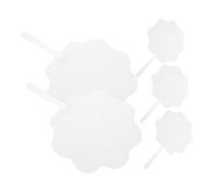 Cabilock 5pcs Sublimation Blank Fans Double Sided Heat Transfer Paddle Fans for DIY Craft Graduation Party Wedding Souvenirs with Flower Shape Portable Lightweight Cooling