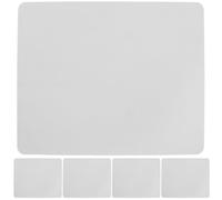 Cabilock 5pcs Sublimation Blank Mouse Pads White Rubber Office Desk Mats Smooth Surface for Precise Control Gaming and Home Computer Use