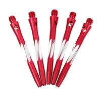 Cabilock 5pcs Thread Aluminium Alloy Dart Shafts Professional Lightweight Rod Stems with Knurled Grip for Standard Darts Compatible with Flights Red