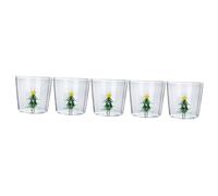 Cabilock 5pcs Wine Glass Novelty Glass Wine Goblet Tasting Christmas Wine Cup Cocktail Gin Cup Clear Espresso Cups 3D Drinking High Borosilicate Without Handle Props