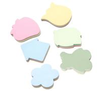 Cabilock 6 Books 100pcs/a Book Portable Note Pads Multi-function Memo Stickers Assorted Color Creative Design Paper for School and Wall Posting, for Students and Office Staffs to Record