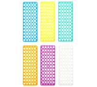 Cabilock 6 Pcs Plastic Test Tube Holder Rack with 60 Holes for 0.5/1.5/2Ml Vials Laboratory Sampling Tube Organizer Stand Multi-Color Storage Rack for Scientific Testing