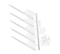 Cabilock 6 Sets Sliding Rail Hooks Adhesive No Drill Wall Mount S Hangers for Kitchen and Bathroom Strong Bond Multi Purpose Utensil Rack with Hooks for Pots Pans and Household Organization