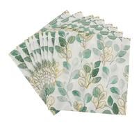 Cabilock 60 Sheets Table Napkin Party Paper Napkin Disposable Unique Pattern Design Stylish Decorative Leaf Design Primary Wood Pulp Material Versatile Use for Bathrooms and Parties