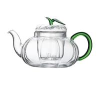 Cabilock 600Ml Heat Resistant Glass Teapot with Comfortable Handle for Flower and Green Herbal Tea, Borosilicate Kettle for Home and Office Use