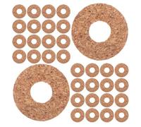 Cabilock 60pcs Anti-slip Guitar Pick Grips for Sweaty Hands, 19mm Ultra-thin Cork Adhesive Pads for Acoustic Electric Guitars, Pick Holders for Enhanced Control and Endurance