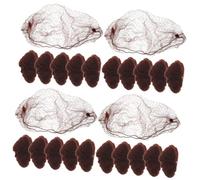 Cabilock 60pcs Elastic Hair Bun Nets for Women Lightweight Breathable Mesh Hair Cover Invisible Bun Net for Stewardess Nurse Dancer Comfortable Accessory for Formal Casual Use
