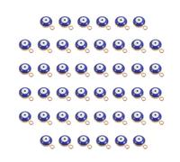 Cabilock 60pcs Evil Eye Spacer Beads for Jewelry Making, Lightweight Alloy and Glass Pendants, Suitable for Necklaces and Bracelets, for Creating Jewelry Pieces and Everyday Use