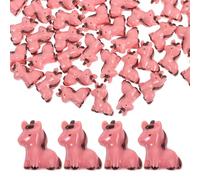 Cabilock 60pcs Kawaii Resin Nail Charms for Women Manicure Zodiac Animal Horse Design Cute Cartoon Nails Art Embellishments Effect Decorations for DIY Art Supplies