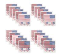 Cabilock 60pcs Patriotic Flag Temporary Tattoos for Women and Teenagers, Easy to Adhere Paper Material, for Memorial Day and Veterans Day Celebrations