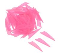 Cabilock 60pcs Pink Plastic Arrow Fletchings Vanes for DIY Archery Shield Shape Lightweight Arrow Vanes for Hunting Target Practice Precision Stabilizers