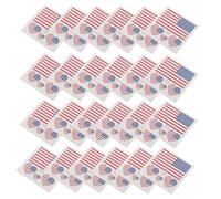 Cabilock 60pcs Temporary American Flag Face Stickers Patriotic Design, Easy to Adhere Paper Tattoos for July 4th Decorations and Birthdays