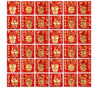 Cabilock 66pcs 2023 Year of The Rabbit Red Envelopes Paper Red Packets Spring Festival Zodiac Money Pockets Mixed Style for Lunar New Year Party Supplies Random Style