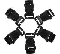 Cabilock 6pcs 2.5Cm Detachable Wear-Resistant Plastic Backpack Buckles, Portable Multifunctional Strap Clips for Tactical Vests and Outdoor Bag Accessories
