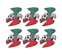 Cabilock 6pcs 2026 Soccer Commemorative Lapel Pins Set, Alloy Metal Football Brooches with Lively Mexico Style Design, Soccer Fan Accessories for Game Day or Collector’s Display