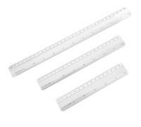Cabilock 6pcs Aluminum Alloy Precision Ruler Set Multipurpose Measuring Tool for School Office Carpentry Engineering with Smooth Safe Edges