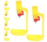 Cabilock 6pcs Automatic Chicken Waterer with Poultry Drinking Nipples and Yellow Pp Water Cups, Simple to Fill and Labor-saving, Suitable for Birds and Quail, for Professional Poultry Store