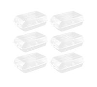 Cabilock 6pcs Box Shoe Storage Box Transparent Shoe Box Shoe Cabinet Space-saving Shoe Box Stackable Shoe Box Men's Shoe Box Anti-dust Shoe Box Storage Bins With Cover Clamshell White