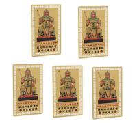 Cabilock 6pcs Chinese Tai Sui Amulet Cards with Wenzhe Zodiac Horse Protection for Luck Prosperity Feng Shui Decoration and Year Guardian Charm