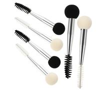 Cabilock 6pcs Double Head Brush Makeup Tools Eyelash Brush with Aluminum Handle and Nbr Latex Sponge Double Side Design Suitable for Most Cosmetics