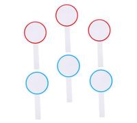 Cabilock 6Pcs Dry Erase Scoreboard Paddles Foam Material Single-Sided Handheld White Boards for Voting Judging and Repeated Writing Use