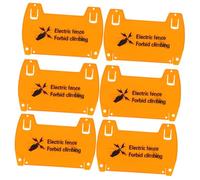 Cabilock 6pcs Electric Fence Warning Signs Plastic Caution Labels for Farm Garden Safety High Visibility No Climbing Sign Weather Resistant Warning Stickers
