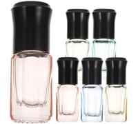 Cabilock 6pcs Empty Roller Glass Bottles for Essential Oils Perfume Roller Bottles Octagonal Shape Steel Ball for Travel Accessories and for Face Oil