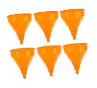 Cabilock 6pcs Engine Oil Funnel for Gasoline Kerosene Fluids Professional Plastic Fuel Funnels with Leak-resistant Design for Cars and Motorcycles