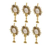 Cabilock 6pcs First Communion Cross Pins Religious Lapel Brooch Zinc Alloy Compact Stylish Keepsake for Boys Daily Wear Special Events