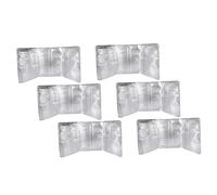 Cabilock 6Pcs Foldable Aluminum Foil Oil-Splash Guards for Kitchen Cooking Anti-Splash Baffles with Curled Edges for Protecting Walls and Reducing Burns Household Utensils