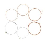 Cabilock 6pcs Folk Acoustic Guitar Strings Standard Tension Metal Replacement for Clear Sound and Rich Resonance Musical Instrument Accessories