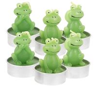 Cabilock 6pcs Frog Candle Set Paraffin Tabletop Candles Frogs Shaped Rustic Artistic Mini for Home Decor and Festive Ambiance