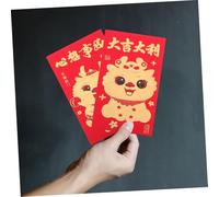 Cabilock 6pcs Glitter Dragon Red Packet Chinese Lunar Year Cute Creative Paper Envelopes for Spring Festival Money