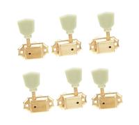Cabilock 6Pcs Gold Guitar Tuning Keys Lr Folk Guitar Machine Heads Steel Pegs Professional Precise String Tuning Replacement