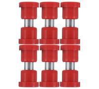 Cabilock 6pcs Golf Cart Leaf Spring Shackle Bushing Kit Front Rear Replacement for Club Car, Red Suspension Maintenance Sleeve Set for Golf Cart Steering and Suspension