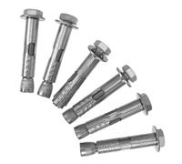 Cabilock 6pcs Heavy Duty Expansion Screw Anchors Sturdy Steel Bolts for Secure Fixing External Nut Design for Easy Installation Anchors for Indoor Outdoor Use