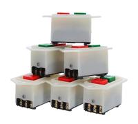 Cabilock 6pcs Heavy Duty Grinder Off Switch Industrial Start Stop Control Button for Bench Drill Safety High Visibility Power Switch for Cutting Machine Reinforced Push Button