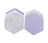 Cabilock 6pcs Hexagon Felt Bulletin Boards Soundproof Wall Mats Soft Anti-wear Felt Memo Display for Home Office Classroom Bedroom Decoration