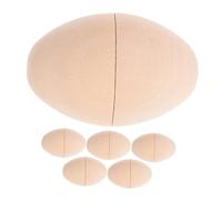 Cabilock 6pcs Hollow Wooden Eggs for Easter DIY Crafts Unpainted Wood Decoration Ornaments with Open Design for Painting Filling Treats Holiday Art Activities and Party Decor